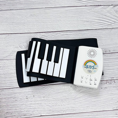 【山野樂器】49鍵手捲鋼琴-USB充電版 迷你電子琴 接觸音樂 禮物推薦 超取免運