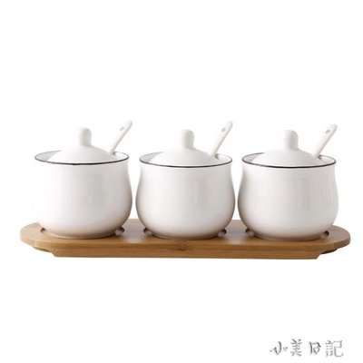 熱賣中 歐式田園風簡約陶瓷家用調味罐三件套裝 YX4622