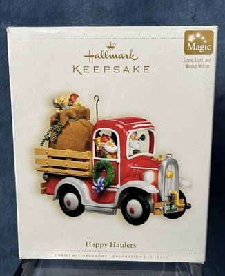 美國Hallmark賀曼圣誕老人小汽車 有聲音樂盒 迪士尼擺