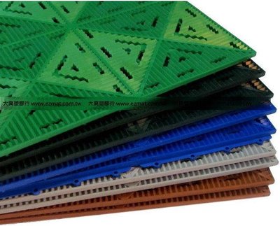 EZMAT TX-PVC 軟性材質 陽台 造景地墊 立體紋路 專利  塑膠 捲曲收納 排水 止滑 地墊