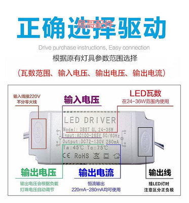 led鎮流器driver恒流驅動平板吸頂筒燈射燈啟動變壓器電源隔離款