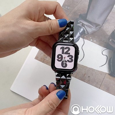 超美純手工打磨 陶瓷錶帶 女士錶帶 適用於Apple watch 8 7 6 SE 8代 41mm 45mm 蘋果手錶帶