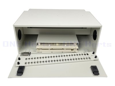 萬赫KC02-48C-4U 48芯機架光纖終端箱4U 48路光纖盒 48口光纖箱 末端光纖收容箱 光纖收納箱 光纖熔接