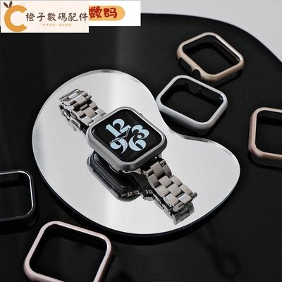 最新款 7代 金屬保護殼 Apple Watch 6/5/4/3/2代 鋁合金邊框殼 錶殼 41 45mm 44 40[橙子數碼配件]