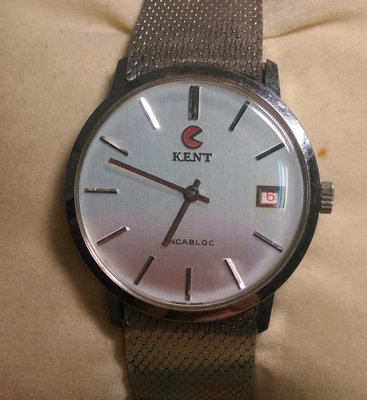 OQ精品腕錶 瑞士KENT手上鍊機械錶不含龍頭33MM壓克力鏡面庫存新錶行走正常全新錶