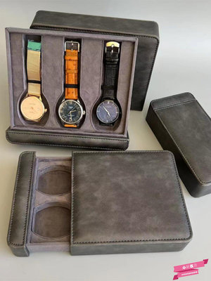 手表盒皮質高檔抽拉款便攜式出差旅行腕表包裝禮盒首飾收納包多位.