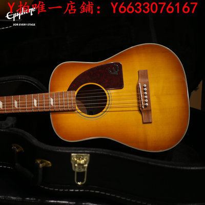 吉他Epiphone旅行38寸L-00 Studio/34寸Lil‘Tex電箱兒童木吉他易普鋒樂器