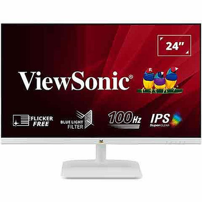 【台中自取】全新 優派 ViewSonic VA2432-H-W 白色/IPS面板/零閃屏抗眩光/VGA+HDMI