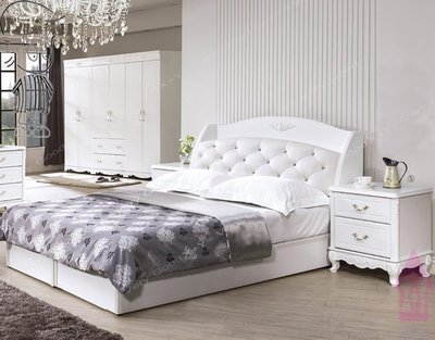 【X+Y】艾克斯居家生活館                雙人床組系列-溫妮莎 歐風白色5尺雙人床頭箱.不含床底及床頭櫃