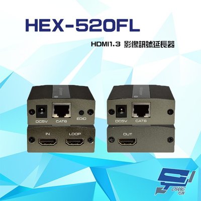 高雄/台南/屏東監視器 HEX-520FL HDMI1.3 影像訊號延長器 支援近端環出 具EDID COPY功能