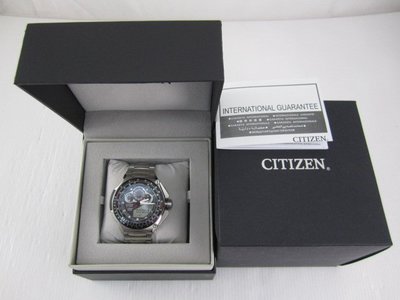 CITIZEN JW0071-58E 光動能世界時間超級鈦金鬧鈴碼錶*只要17500元*(BF015)