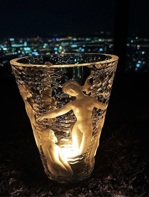 法國國寶 LALIQUE 水晶女神 水波紋絕版收藏級藝術花瓶