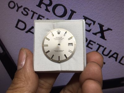 ROLEX 1601 原裝銀面小V形釘面盤 date just 全鋼錶款適用( T SWISS T 原裝老面 )