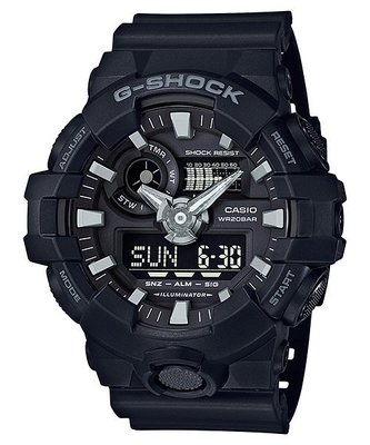 【金台鐘錶】CASIO卡西歐G-SHOCK 大錶徑多層次錶盤GA-700-1B  GA-700
