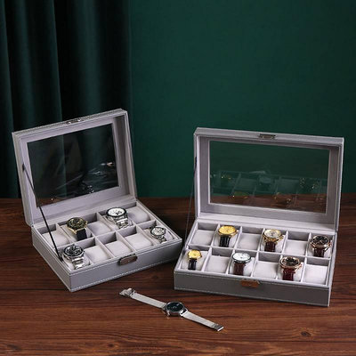 手錶收納盒，簡約級高三色皮質盒帶放鎖手表用收納展示家檔高名表手表納的收