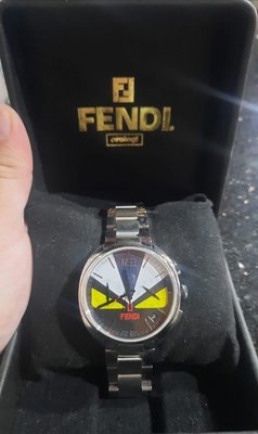 全新芬迪 FENDI Momento Bugs Black 怪獸計時腕錶