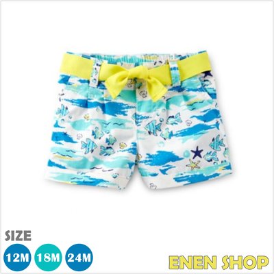 『Enen Shop』@Carters 夏日海洋風休閒短褲 #236A714｜12M/18M/24M  **推薦款**