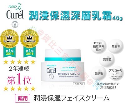 貨比三家不吃虧 花王 Curel 珂潤 潤浸保濕深層乳霜40g 臉部乳霜 面霜 保濕 深層修護 修護霜 防乾裂 脫皮