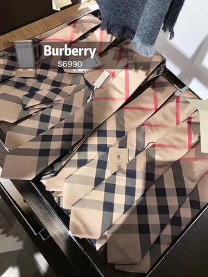 ❤羅莎莉歐美精品代購❤全新 BURBERRY 格紋領帶 -現貨在台-