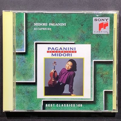 Paganini帕格尼尼-24首隨想曲/24 Caprices Midori五嶋綠(美島綠)/小提琴 1995年日本版