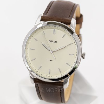 現貨 可自取 FOSSIL FS5439 手錶 44mm 大三針 米白色面盤 深棕色皮錶帶 男錶女錶