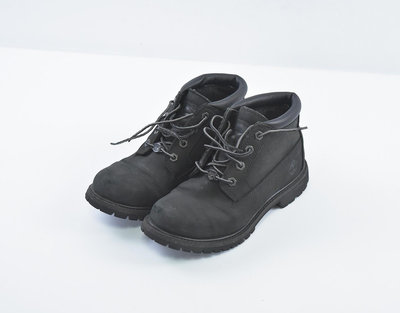 《玖隆蕭松和 挖寶網H》A倉 Timberland 繫帶 US7M 黑色 休閒靴 短靴 (12647)