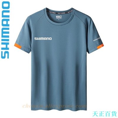 CC小铺Shimanp 短袖釣魚服男士夏季純棉釣魚 T 恤透氣戶外運動跑步上衣球衣 DAIWA