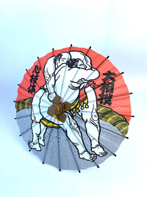 【二手】日本帶回 相撲雨傘擺件 置物 塑料架子 油布面 回流 瓷器 茶具【佟掌櫃】-1736