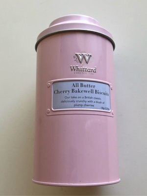 Whittard 粉紅下午茶葉罐 密封罐 珍藏空罐 17x9cm
