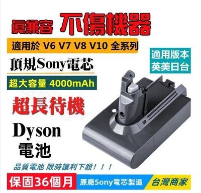 【現貨+保固36個月】戴森Dyson V6無繩吸塵器鋰電池dc58 dc62 三年保固 3.0Ah