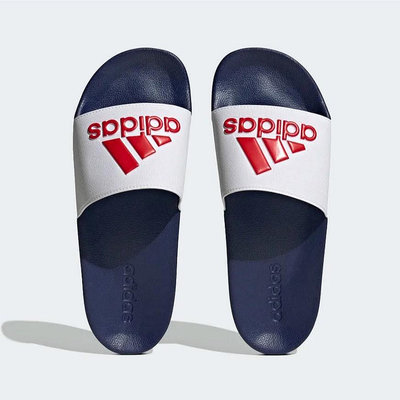 ADIDAS Adilette Shower Slides 男款 白紅藍 拖鞋 HQ6885