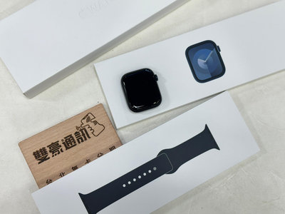 Apple Watch S9  45mm GPS 黑 保固到2024/10/23 電池100％ 有盒裝 有配件