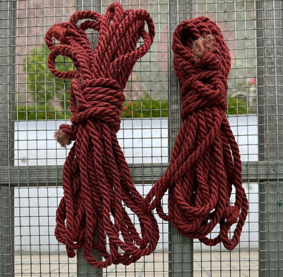 情趣 BDSM 繩縛 麻繩 紅色 麻繩 10米 約7-8mm BDSM 繩縛 細緻處理 緊實 非貓抓繩