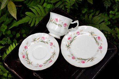【旭鑫】Royal Standard 粉紅小花 英國 古瓷 瓷器 下午茶 茶杯組 咖啡杯組 E.58