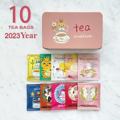 《散步生活雜貨》日本製 山田詩子 Karel Capek 粉紅小熊 10款風味 紅茶禮盒