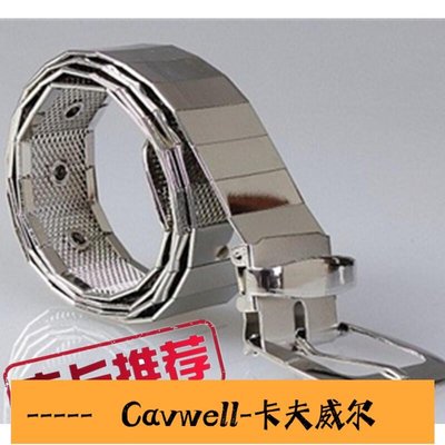 Cavwell-8折全金屬皮帶純金屬亮片皮帶不銹鋼防身腰帶個性青年戶外防身腰帶男西卡bts-可開統編