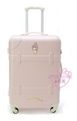 ♥小公主日本精品♥美樂蒂淡粉色硬殼造型行李箱L號