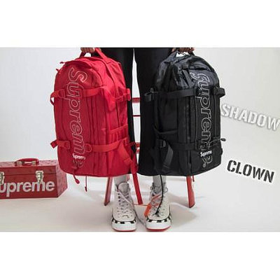 Supreme 2018 Fw 45th Backpack 後背包 黑色/紅色