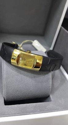 [永達利鐘錶] Dior 金殼方型黑色膠帶帶女錶 原廠正品 總公司24個月保固/D102-150-CH免運費