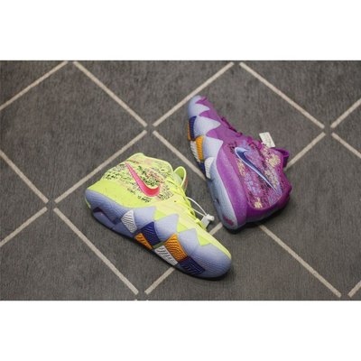 NIKE KYRIE 4 EP MULTICOLOR GS籃球鞋 彩色 刺繡 螢光紫鴛鴦 男女鞋 慢跑鞋
