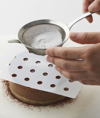 一鑫餐具【日本製 KAI 貝印 蛋糕圖案片 圓型 2片入 DL-8042】灑粉片灑粉板