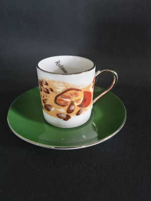 【二手】#咖啡杯vintage摩卡杯咖啡杯，口徑5cm高度6cm碟子8726【元明清古玩】古董 老貨 擺件