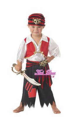 妍媽咪兒童禮服出租~萬聖節加勒比海盜Ahoy Matey Buccaneer 帥男孩裝扮