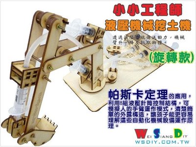 崴翔工藝(小小工程師系列)-EN-04液壓機械挖土機材料(旋轉款)