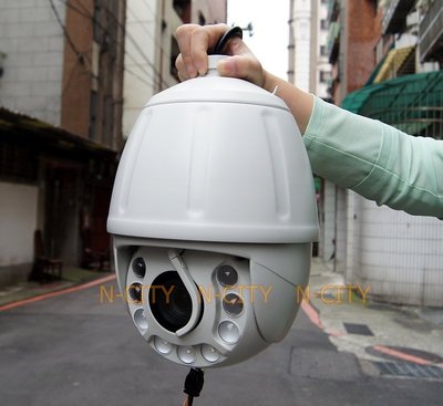 (N-CITY)(AHD-1080P)200萬畫素戶外紅外線調光PTZ攝影機-6吋39倍快速球+雨刷(H88)