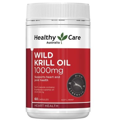 代購澳洲Healthy Care 磷蝦油 Krill Oil 1000mg (60顆)