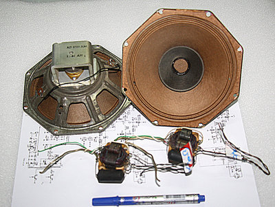 ~免運費~一組Philips古董Ad3700 800歐天然磁鐵全音域喇叭+EL84單端800歐輸出變壓器--