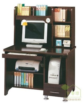 [ 家事達 ] OA-237-4 胡桃天才3.5尺電腦桌(整組) 書桌 辦公桌