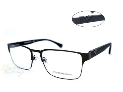 【珍愛眼鏡館】EMPORIO ARMANI 亞曼尼 金屬複合光學眼鏡 EA1027 3001 霧黑 # 1027