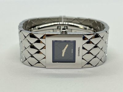 【益成當鋪】流當品 原裝Chanel 香奈爾菱格紋正方面石英女錶 品相極佳